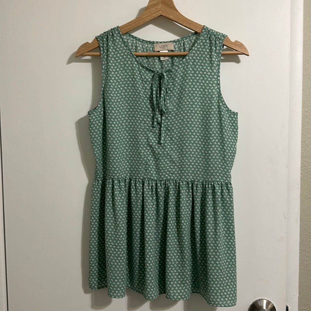 LOFT Sleeveless Peplum Blouse